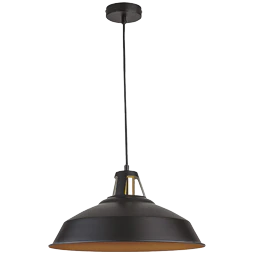 Luminaria Suspendida Agora Negro Mate 060W 100-240V E27 60Ctl1300Mvn