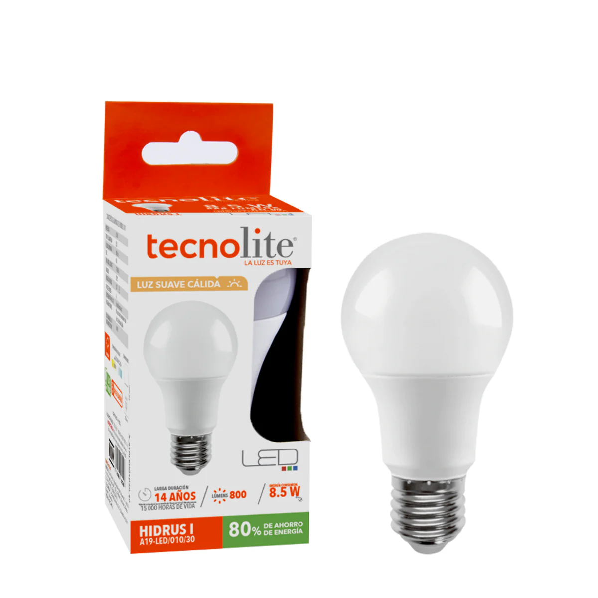 Foco Led A19 8.5W 100-240V E27 30K A19-Led/010/30 - Image 2