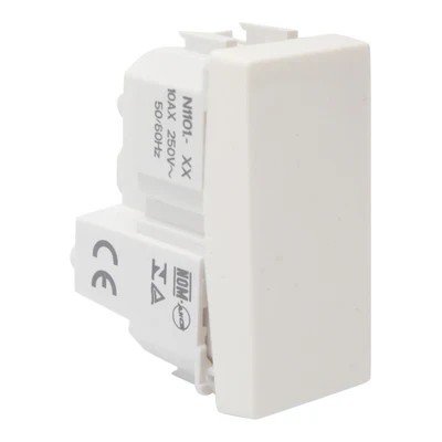 Apagador De Escalera Estevez 1 Módulo Alpha Blanco Ec9781