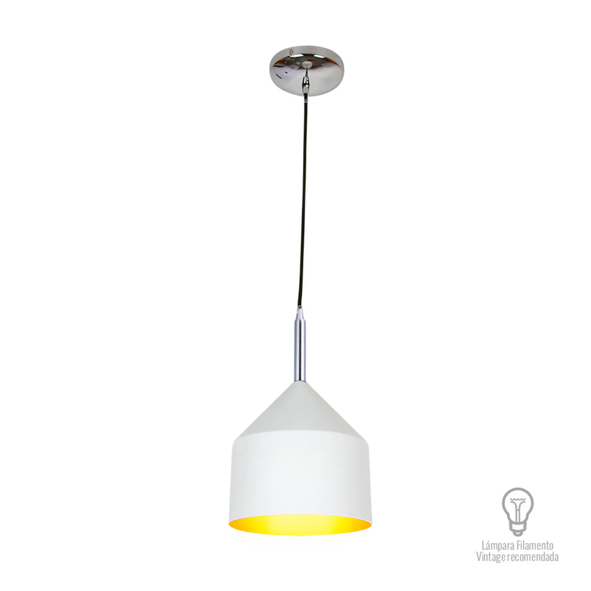 Luminario Suspendido Auva Blanco/Cobre 060W 100-240V E27 Ctl-7432/B - Image 3