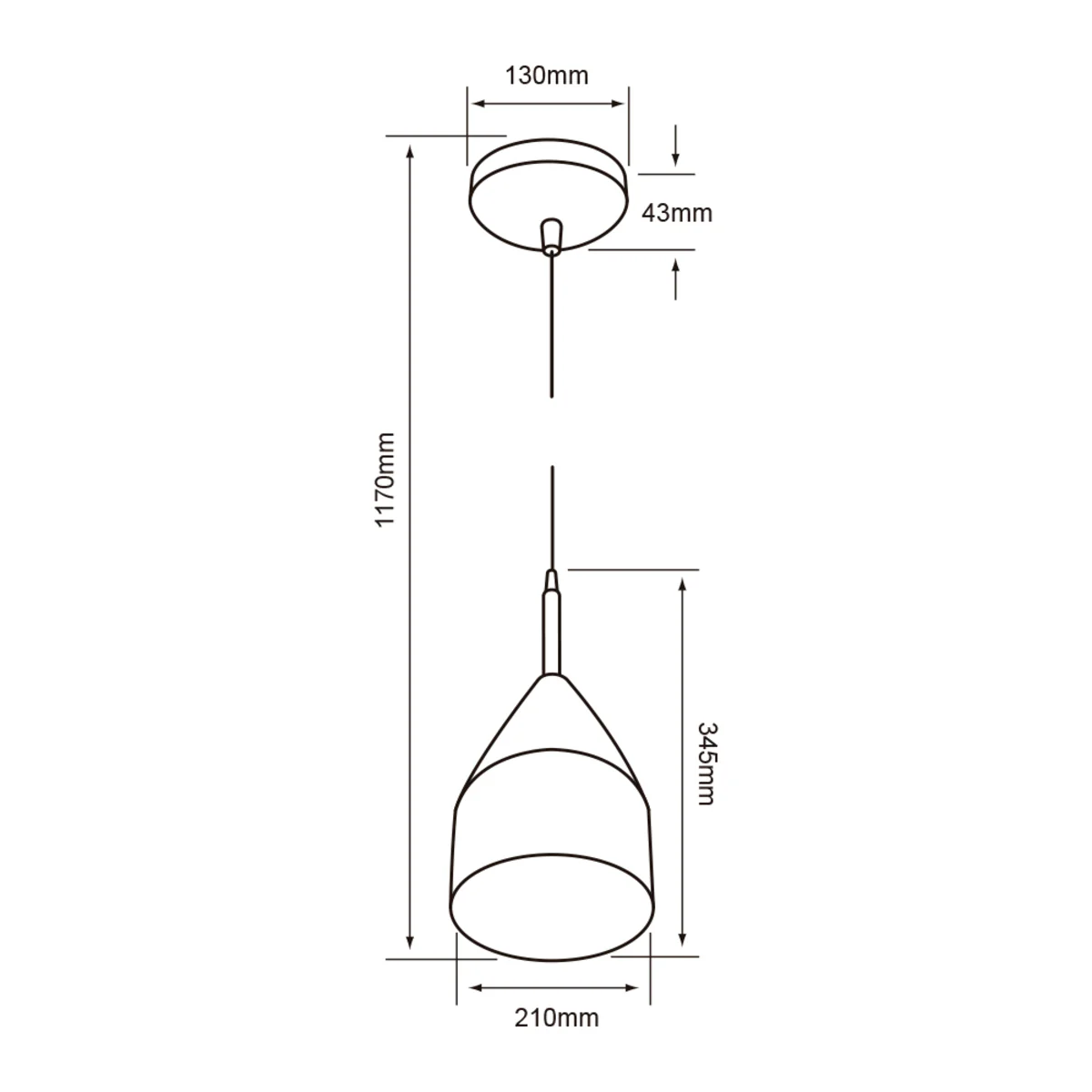 Luminario Suspendido Auva Blanco/Cobre 060W 100-240V E27 Ctl-7432/B - Image 7