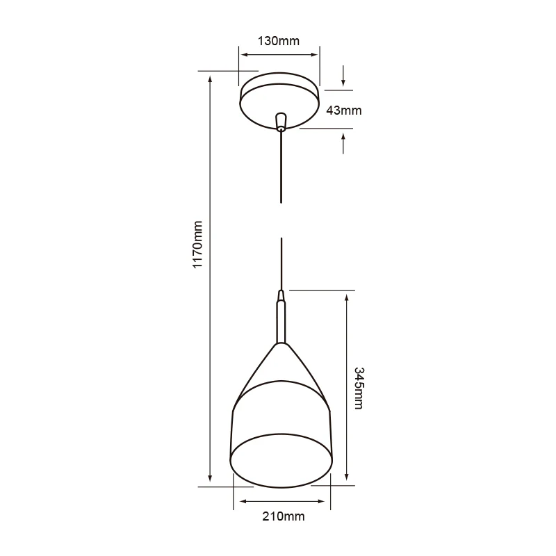 Luminario Suspendido Auva Blanco/Cobre 060W 100-240V E27 Ctl-7432/B - Image 8