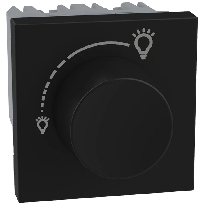 Dimmer Rotativo Universal, sin neutro, 37W LED, 127V~, 2 mod. Negro Mate 1322108