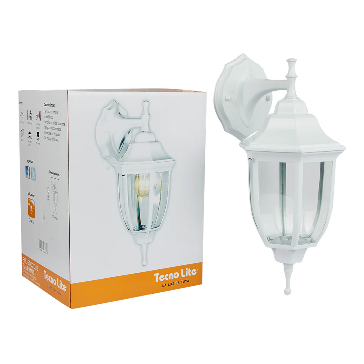 Farol Salermo I Bco 60W E27 Ftl-6002D/B - Image 2