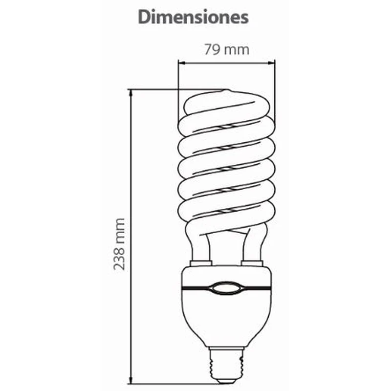 Foco Espiral Fluorescente Base E27 65 Watts Ef7673 - Image 6