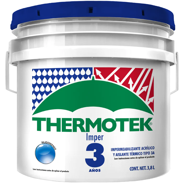 Imper Impermeabilizante Acrílico Blanco 3 Años Galón 3.8 Lts Pg0558