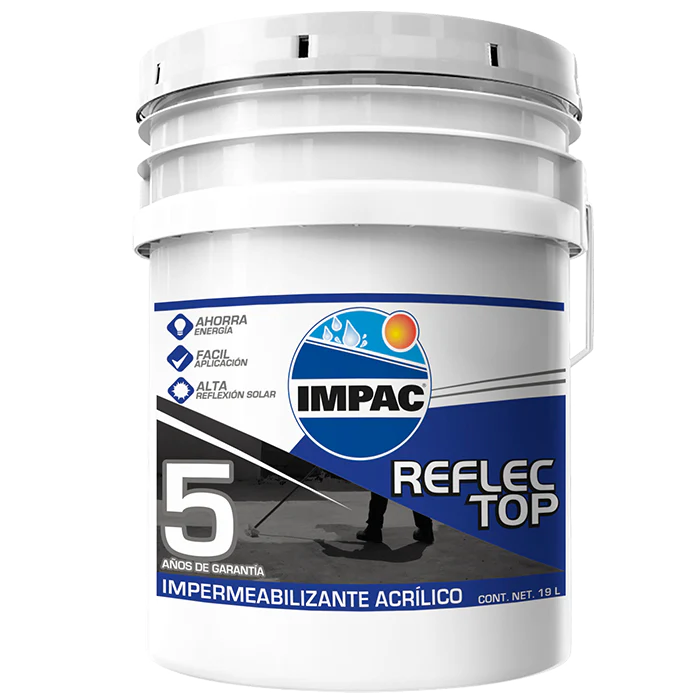 Impermeabilizante Acrílico Impac Reflec-Top 5 Años 18L Blanco Pg0443