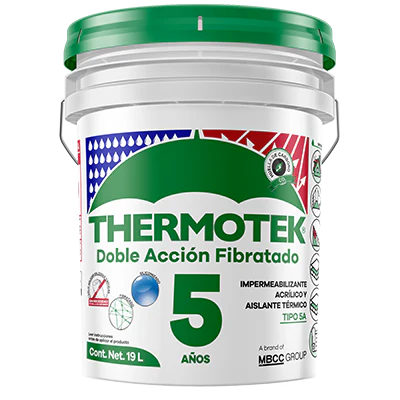 Impermeabilizante Doble Thermotek Fibermax 5 Años 19L Blanco Pg0550
