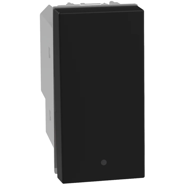 Interruptor Sencillo,15AX, 127V~, 1 mod. Negro Mate 1323082