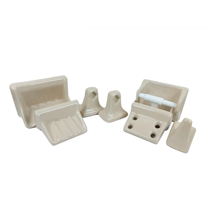 Juego De Accesorios Ceramicos Beige Pm2031