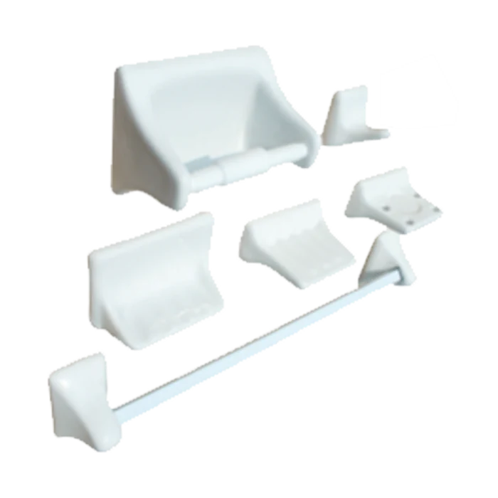 Juego De Accesorios Cerámicos Blanco Pm6603C