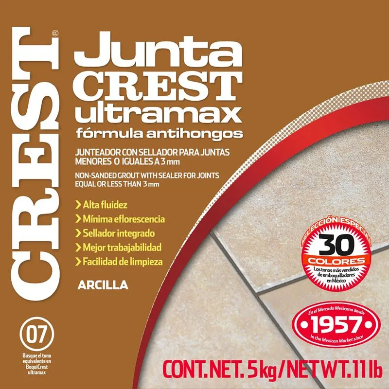 Juntacrest Ultramax Arcilla 5 Kg Pr2218