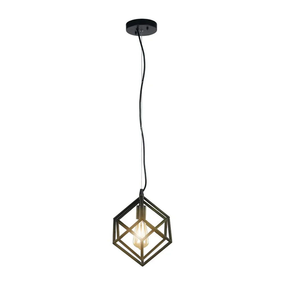 Lámpara Colgante Cubic Merak Negra 100-240V E27