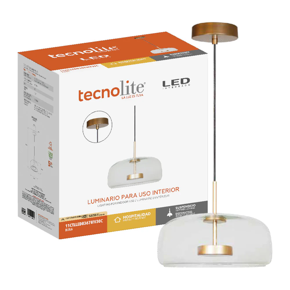 Lámpara Colgante Led Buna 11.5W 3000K 640Lm - Image 10