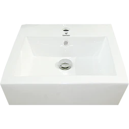 Lavabo Borgoña Blanco Sobreponer Con Contra 46 X 46 X 16 Cm