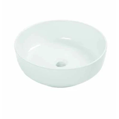Lavabo De Sobreponer OvalíN Blanco Lv-4302-01 Cerámica Pm5480