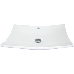 Lavabo Florencia Blanco Sobreponer Con Contra Sin Rebosadero 59 X 41 X 14 Cm