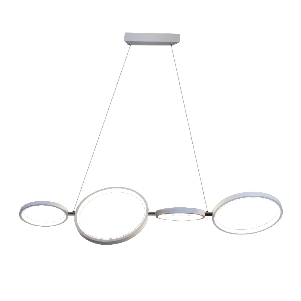 Luminaria Colgante Decorativa 4 Aros Led Integrado 33W 3000K Blanca Modelo 33Ctlled168Mv30B - Image 7