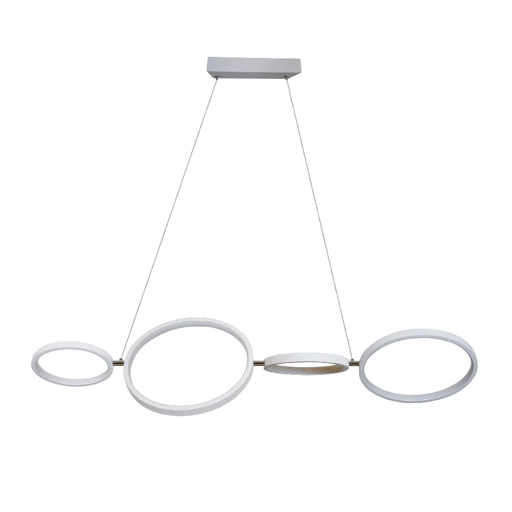 Luminaria Colgante Decorativa 4 Aros Led Integrado 33W 3000K Blanca Modelo 33Ctlled168Mv30B - Image 8