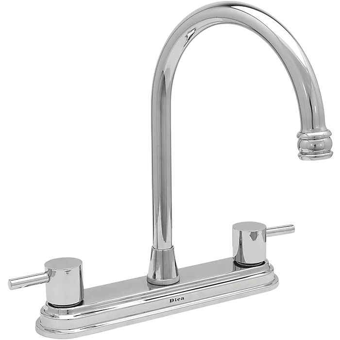 Mezcladora Dica 4321 Para Cocina Palanca Minimalista 8 Cromo