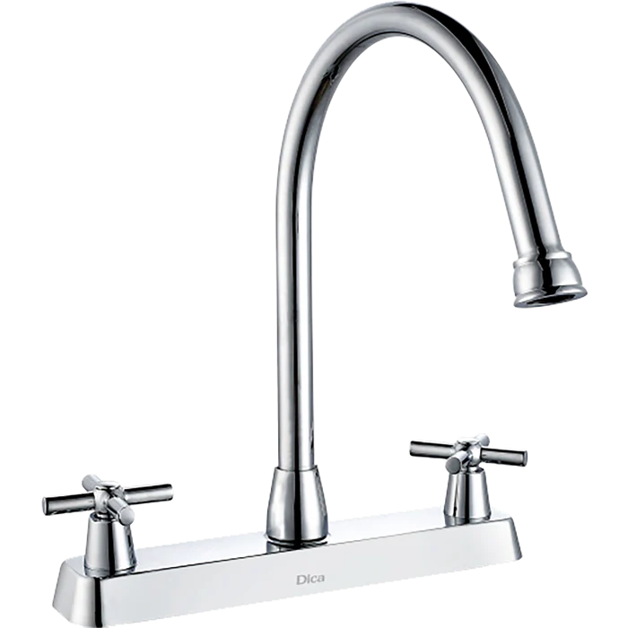Mezcladora Dica 4337 Para Fregadero 8 Cuello Alto Acabado Cromo