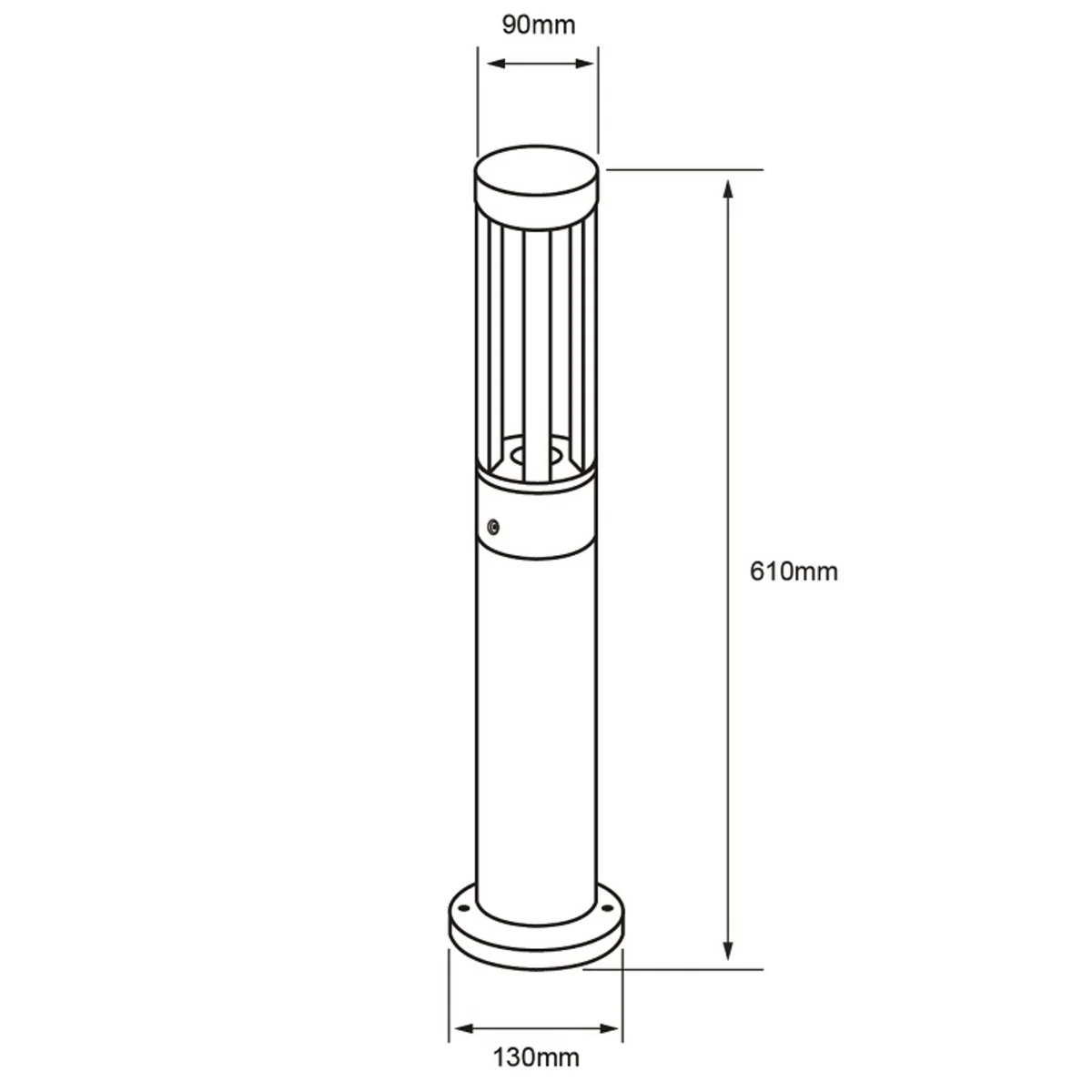 Mini Poste Exterior Led 9W100-240V3000K 1941515 - Image 4