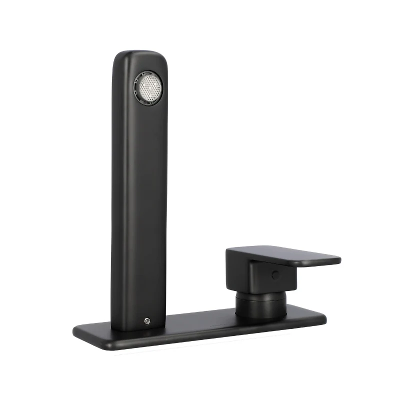 Monomando A Muro Para Lavabo Itua Negro, Modelo 9437Ny.2, Urrea - Image 3
