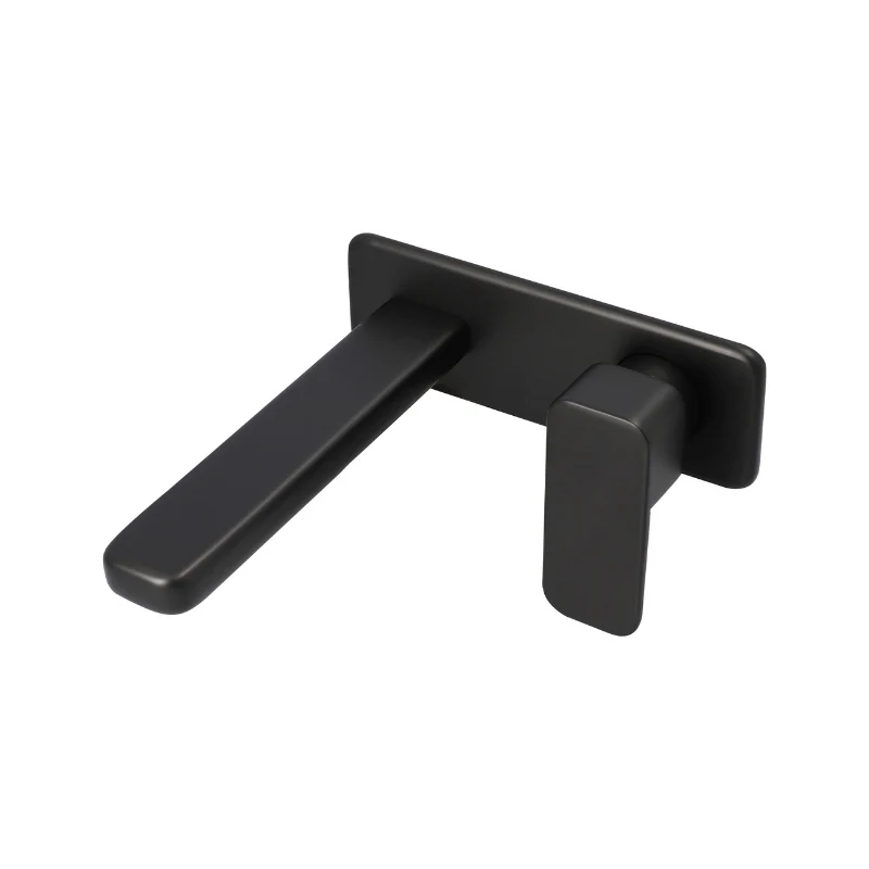 Monomando A Muro Para Lavabo Itua Negro, Modelo 9437Ny.2, Urrea - Image 5