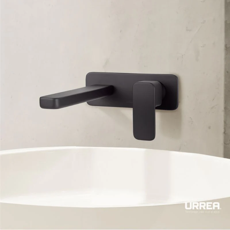 Monomando A Muro Para Lavabo Itua Negro, Modelo 9437Ny.2, Urrea - Image 6