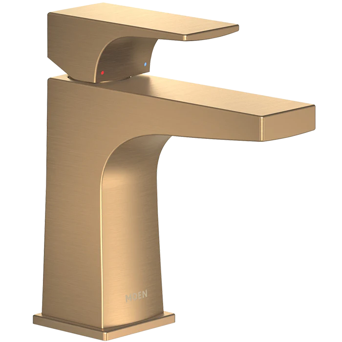 Monomando Corto Con Rebosadero. Oro Bronce