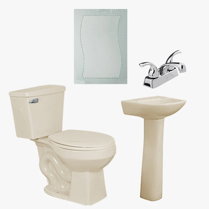 Paquete de Baño: Florencia y Comfort con Espejo Ondulado