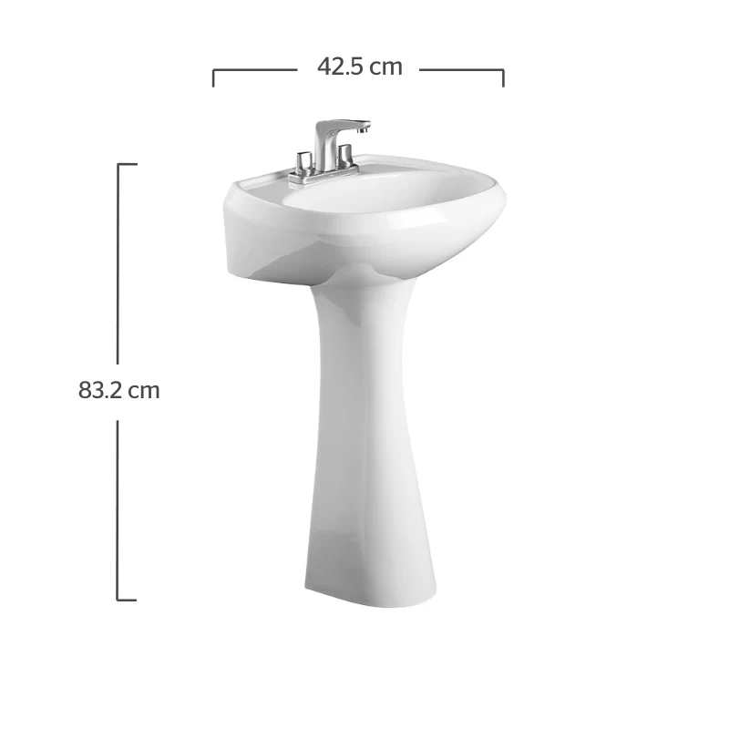 Pedestal Para Lavabo Austria Color Blanco 53010022 Cerámica Pm5303 - Image 2
