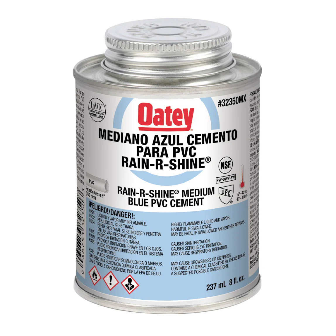 Pegamento Para Pvc Alta Humedad (8 Oz / 237 Ml), Modelo 32350Mx, Oatey Pg3160