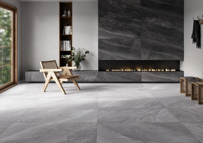 Piso Cerámico Folsom Gray Rectificado 59.3X119.0 Cm Lamosa Cobertura: 1.41 M² Por Caja 1572884, (Precio Por Metro) - Image 2