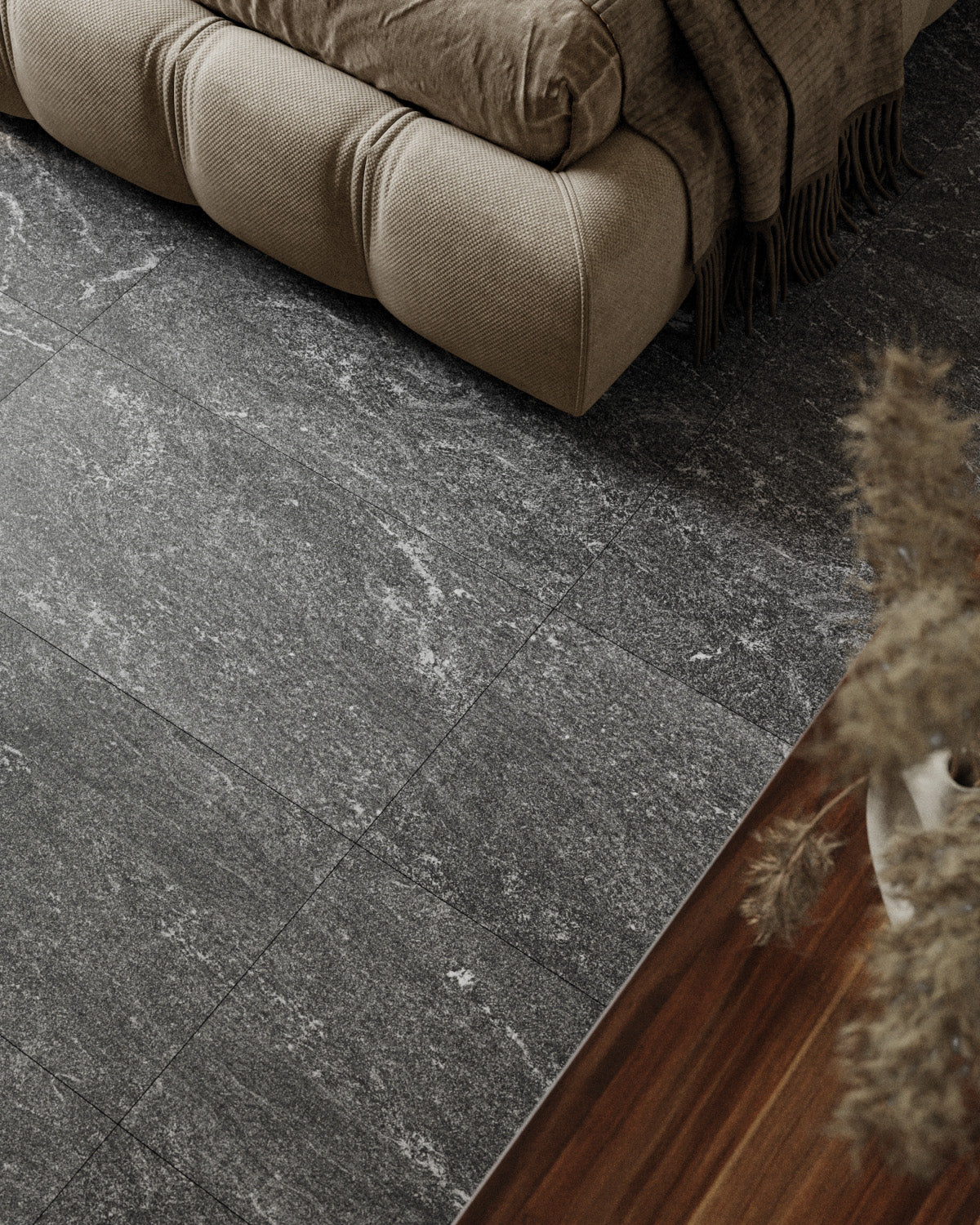 Piso Cerámico Supergres Rectificado Britton Dark 45X90 Cm Cesantoni Cobertura: 1.63 M² Por Caja Pq3321, (Precio Por Metro) - Image 3