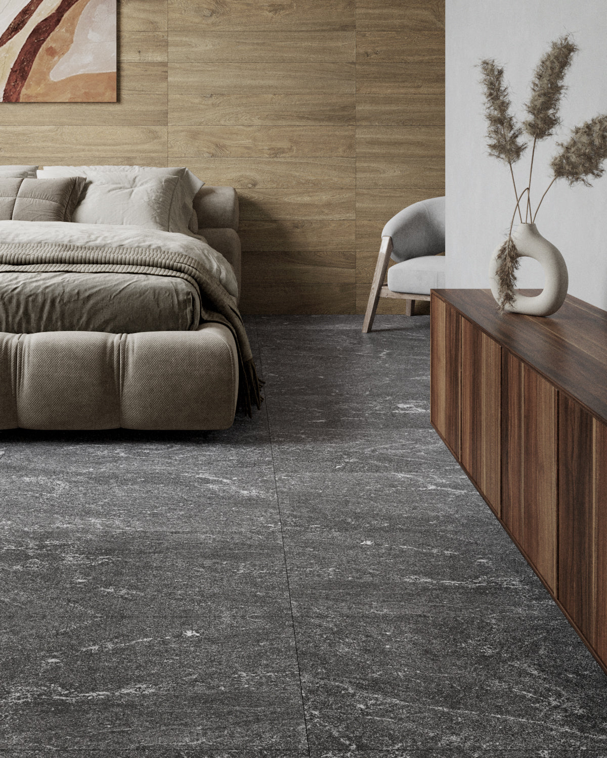 Piso Cerámico Supergres Rectificado Britton Dark 45X90 Cm Cesantoni Cobertura: 1.63 M² Por Caja Pq3321, (Precio Por Metro) - Image 6