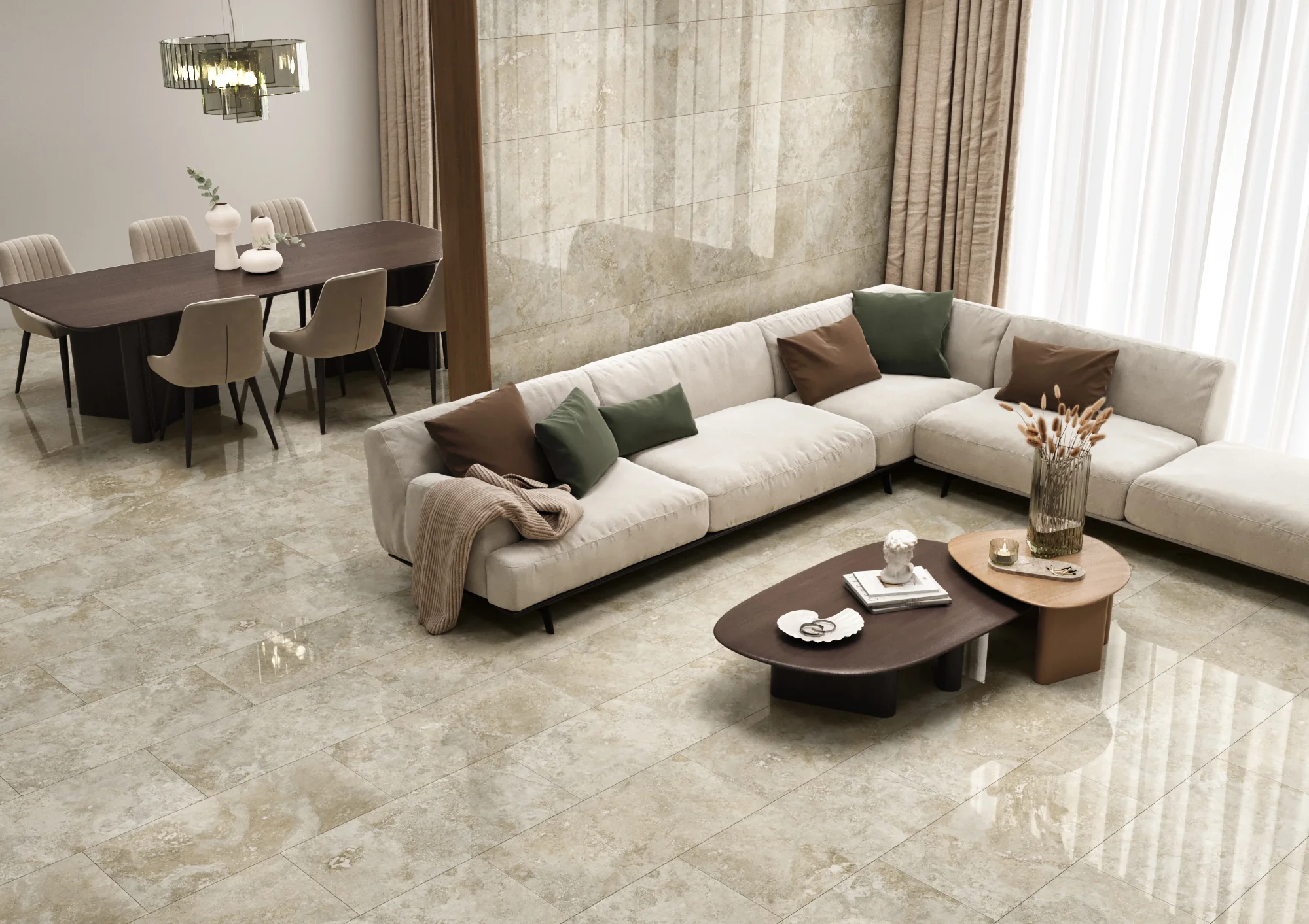 Piso Cerámico Supergres Rectificado Montecarlo 45X90 Cm Cesantoni Cobertura: 1.63 M² Por Caja Pq30330, (Precio Por Metro) - Image 2