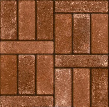 Piso Ladrillo Adoquin Barro 44X44 1.92Mt (precio por metro)