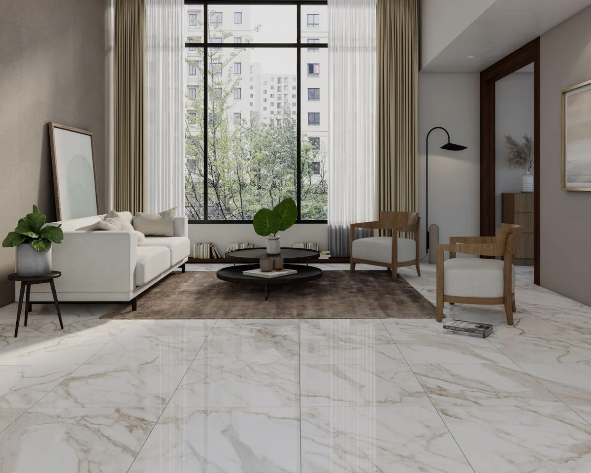 Piso Mazarello Rectificado Brillante Sg, Porcelánico 61 X 61 Cm, (Precio Por Metro) - Image 2