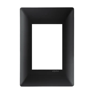 Placa 3 Módulos Estevez Alpha Negro Ec9796