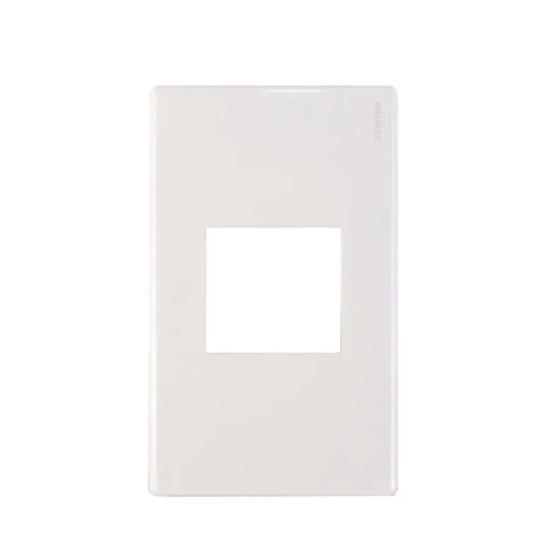Placa De 1 Módulo 1/3 Color Blanco Stalo Kristalo Leviton Ec7462