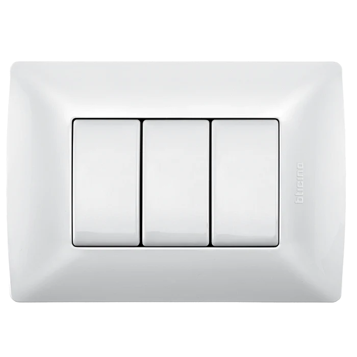 Placa Res Blanco Mérida Con Chasis 3 Módulos Ec4818Mx