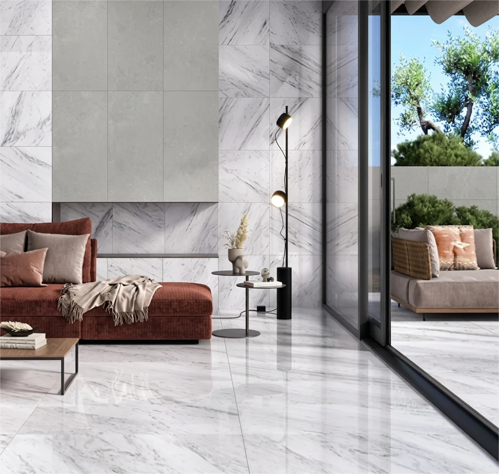 Porcelanico Artica Stone Pulido Blanco Rectificado 59.3X119.0Cm 1.41Mt Lartica1Lbv (precio por metro) - Image 2