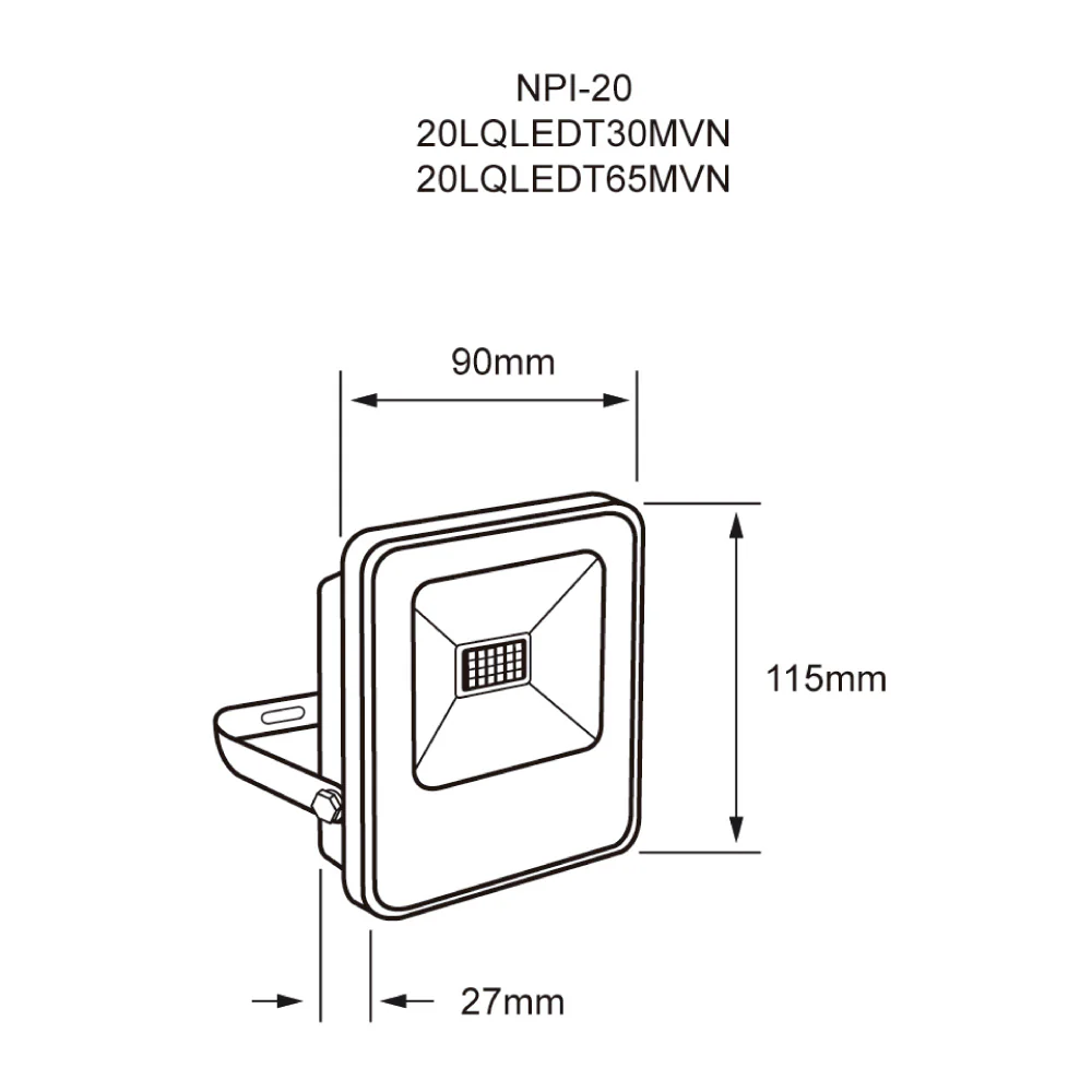 Reflector Led Para Exterior 20 Watts Modelo Zibal Ii Tecnolite Ed6228 - Image 5