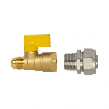 Válvula Flare Para Gas 1/2 X 3/8, Modelo Rf Cg-Vf01-Cc, Coflex, Pg0705