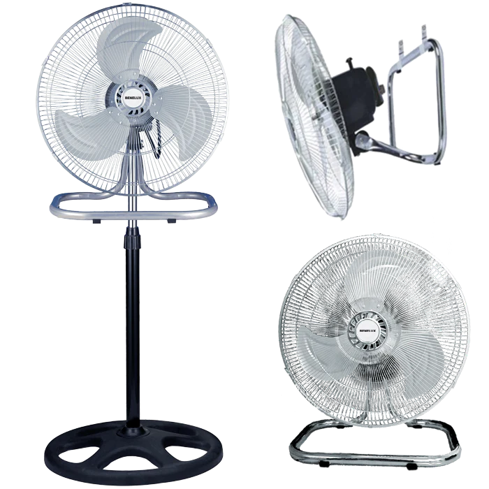 Ventilador 3 En 1 Benelux 18 Pulgadas Aspas MetáLicas Negro Ev1043